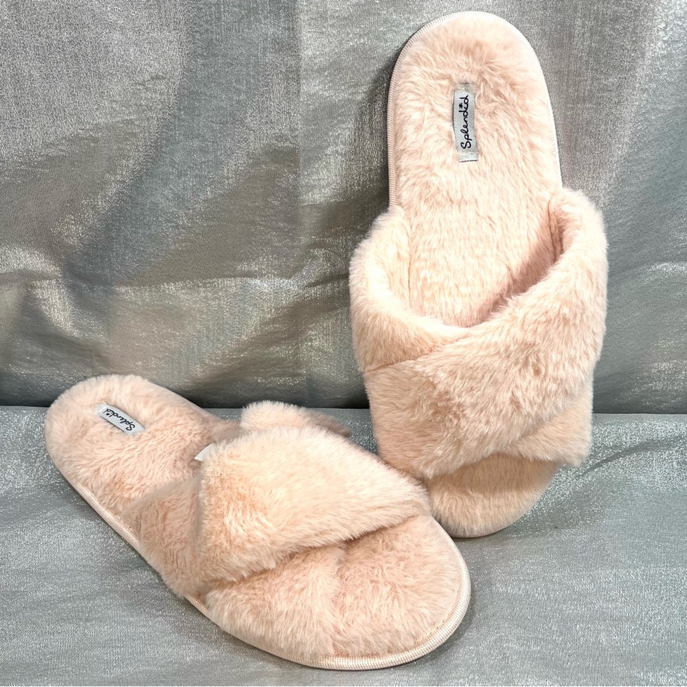 SPLENDID Pink Cross Slide Slippers **OUT OF STOCK** Size M/L